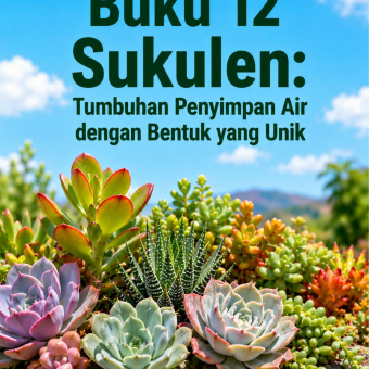 Buku 12 Sukulen: Tumbuhan Penyimpan Air dengan Bentuk yang Unik 
