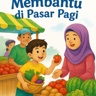 Ketika Beni Membantu di Pasar Pagi