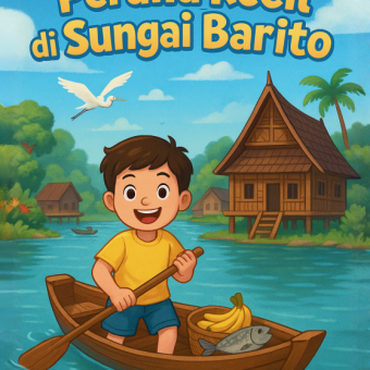 Perahu Kecil di Sungai Barito